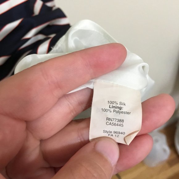 J CREW jules dress in striped silk twill V10 - Picture 5 of 6